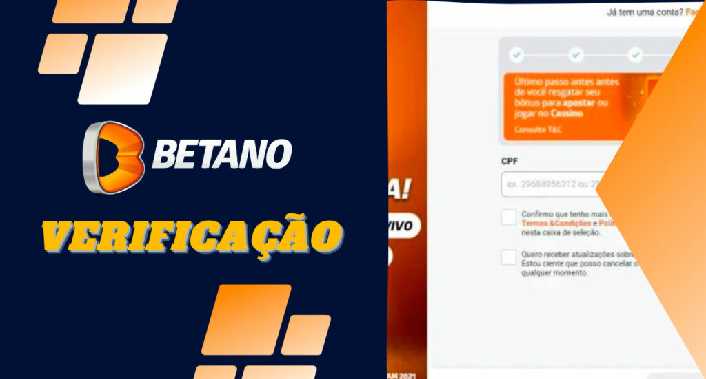A verificação da conta na Betano Brasil
